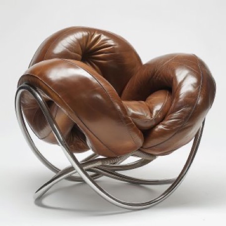 brown armchair