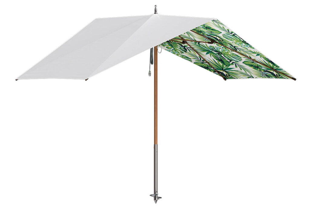 an umbrella in a rectangle shape