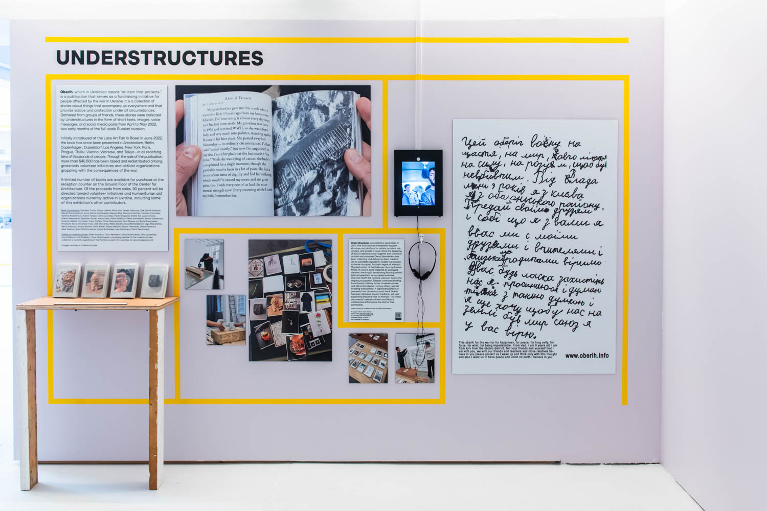 pictures of oberih publications on wall