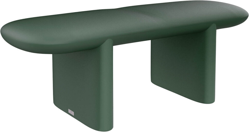 sage green bench